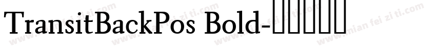 TransitBackPos Bold字体转换